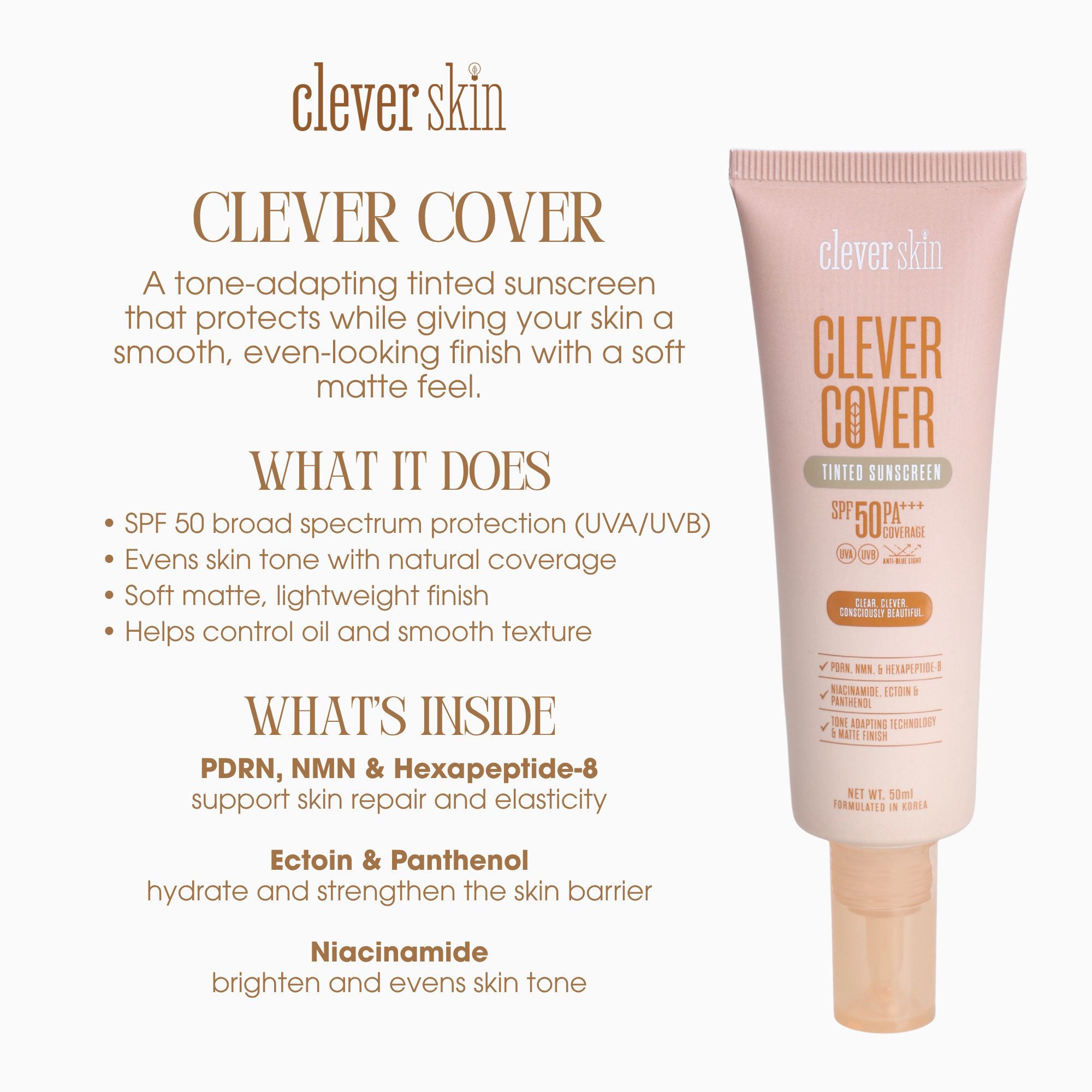 Clever Skin Clever Cover Tinted Sunscreen
